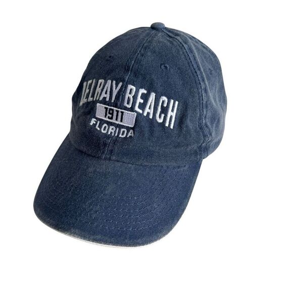 Delray Beach 1911 Florida Women’s Denim Baseball Cap Hat - Picture 1 of 8